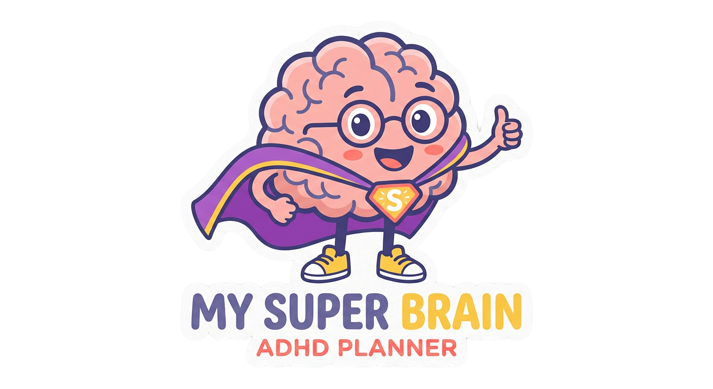 My super brain hero logo